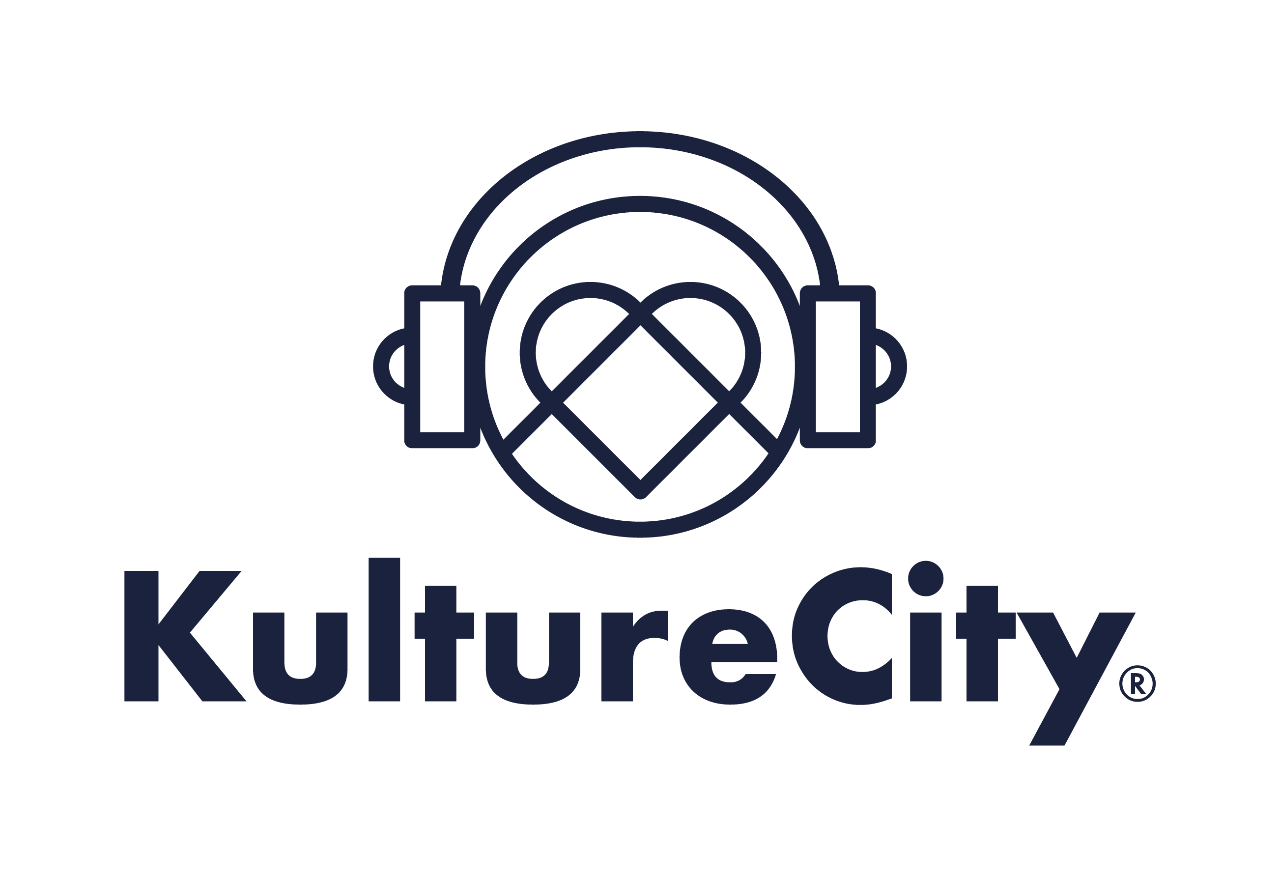 Black and white heart shape inside circle wearing headphones with text KultureCity linking to Memorial's KultureCity profile page